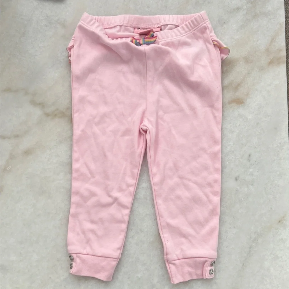 Juicy Couture Pink Baby Pants with Rainbow Bow